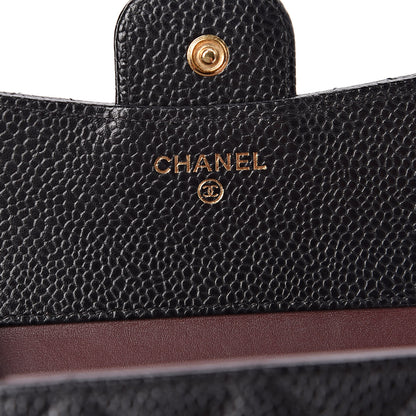 Chanel Caviar Quilted Compact Flap Wallet Black 6 of 10