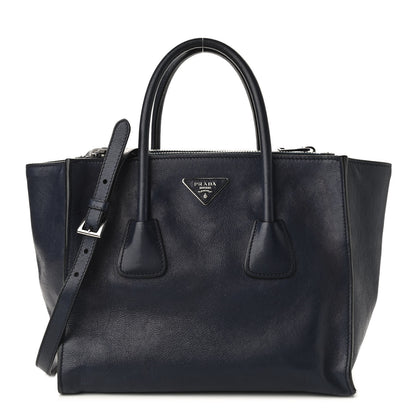 Prada Glace Calf Twin Pocket Tote Baltico 1 of 12