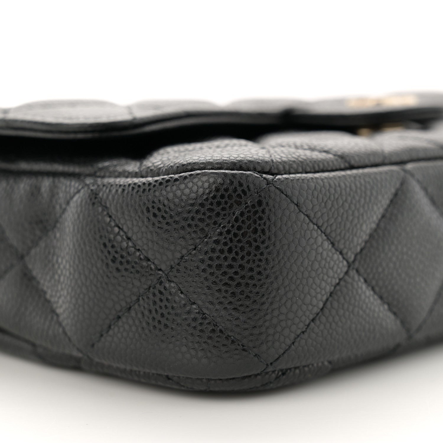 Chanel Caviar Quilted Flap Phone Holder With Chain Black 12 of 12