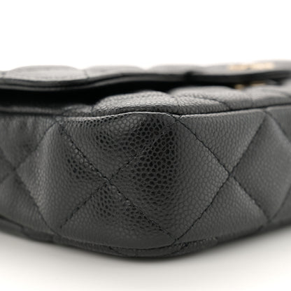 Chanel Caviar Quilted Flap Phone Holder With Chain Black 12 of 12