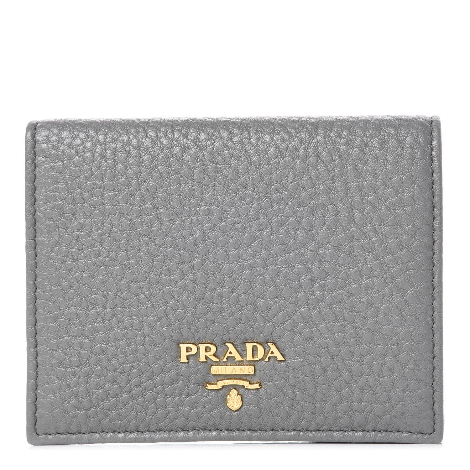 Prada Vitello Grain Bi-Fold Wallet Marmo 1 of 7