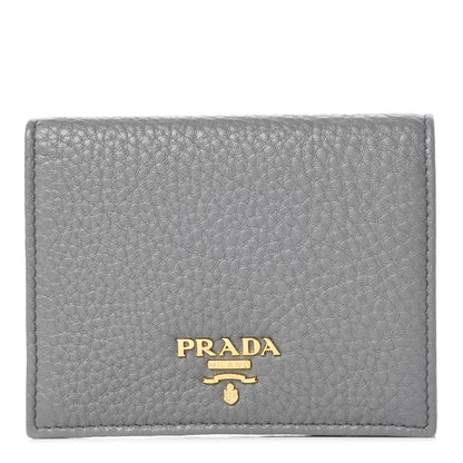 Prada Vitello Grain Bi-Fold Wallet Marmo 1 of 7