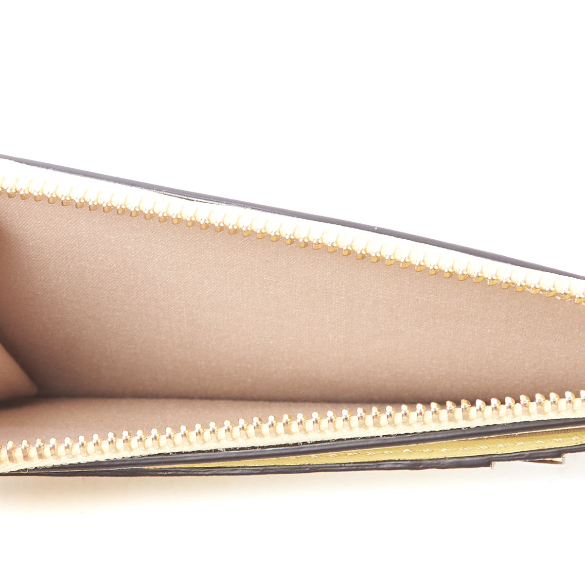 Calfskin Alphabet Purse Wallet Lemonade