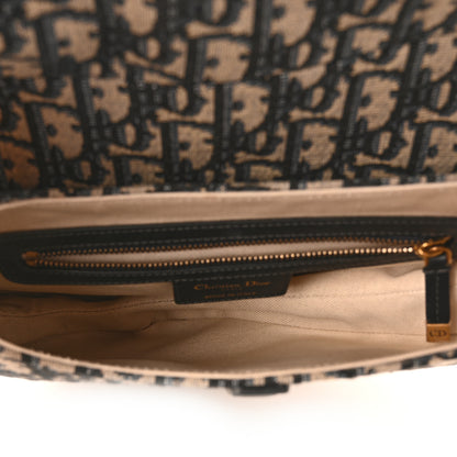 Christian Dior Oblique Saddle Bag With Strap Blue 5 of 11