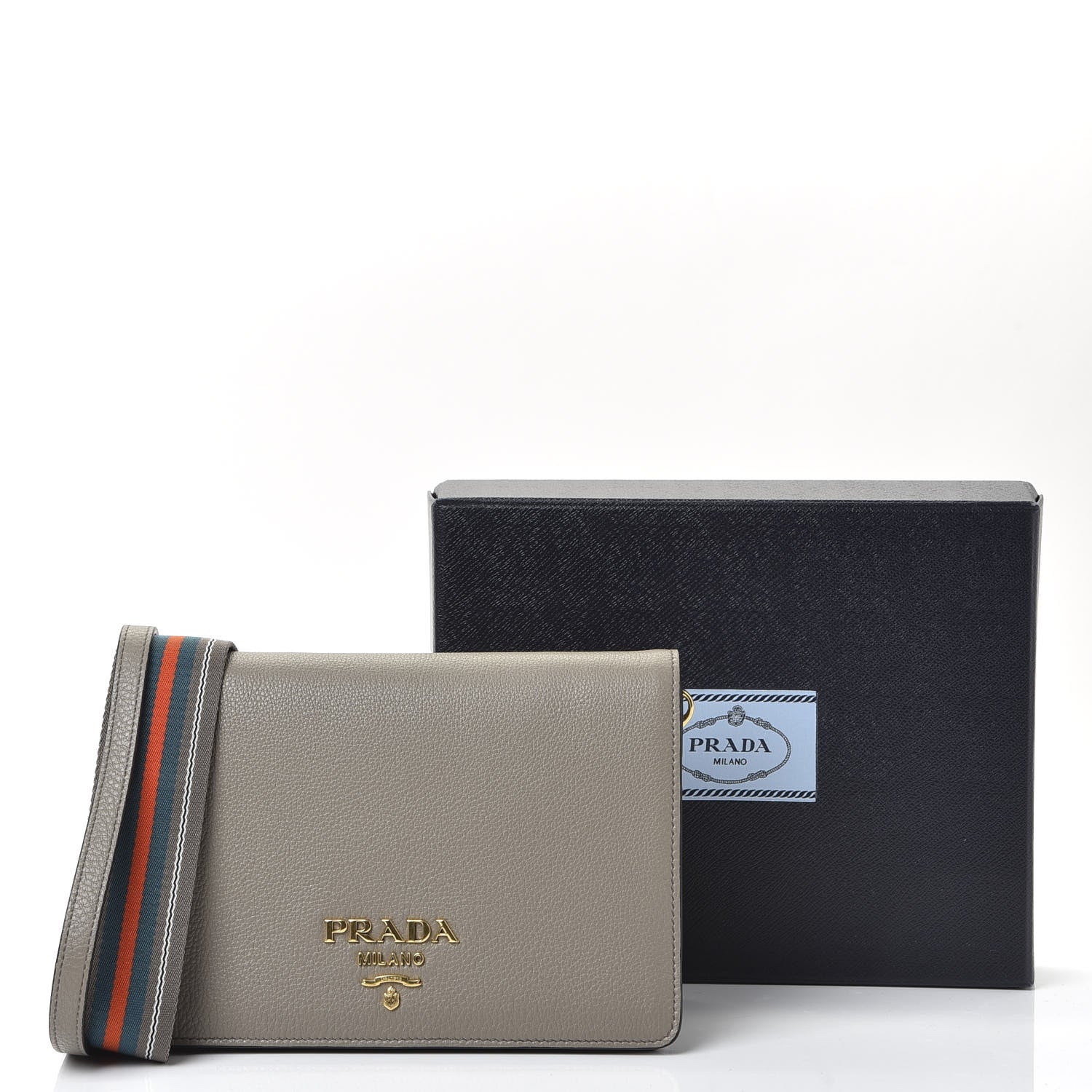 Prada Vitello Daino Flap Crossbody Argilla 9 of 9