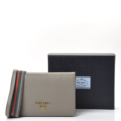 Prada Vitello Daino Flap Crossbody Argilla 9 of 9
