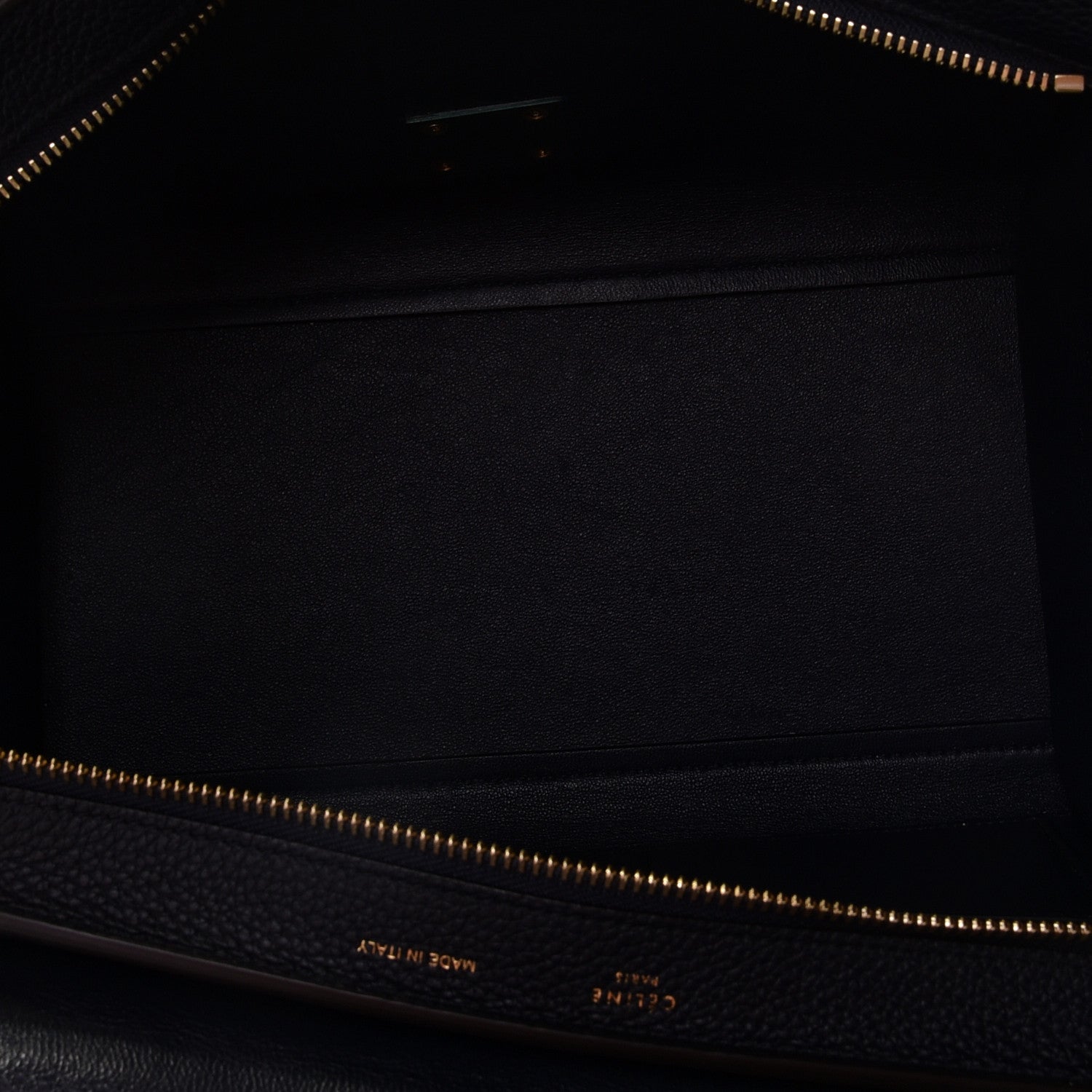 Celine Drummed Calfskin Suede Small Trapeze Navy 6 of 10