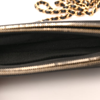 Chanel Caviar Quilted CC Filigree Clutch With Chain Black 5 of 9