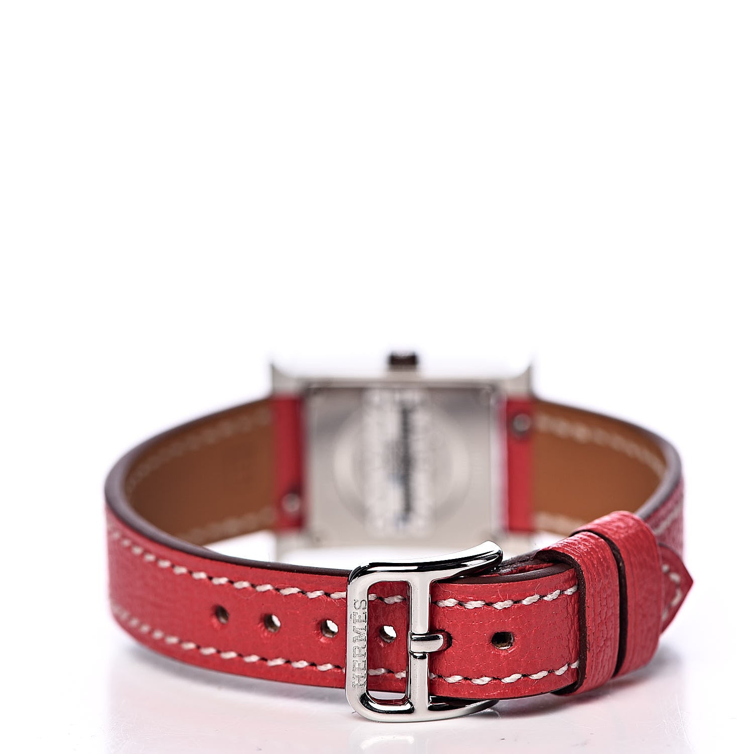 Hermes Stainless Steel Chevre Mysore 17.2mm Heure H Hour Quartz Watch Bougainvillea 4 of 10