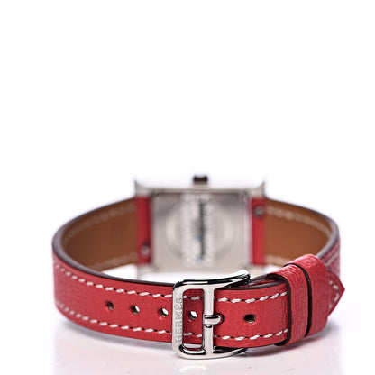 Hermes Stainless Steel Chevre Mysore 17.2mm Heure H Hour Quartz Watch Bougainvillea 4 of 10