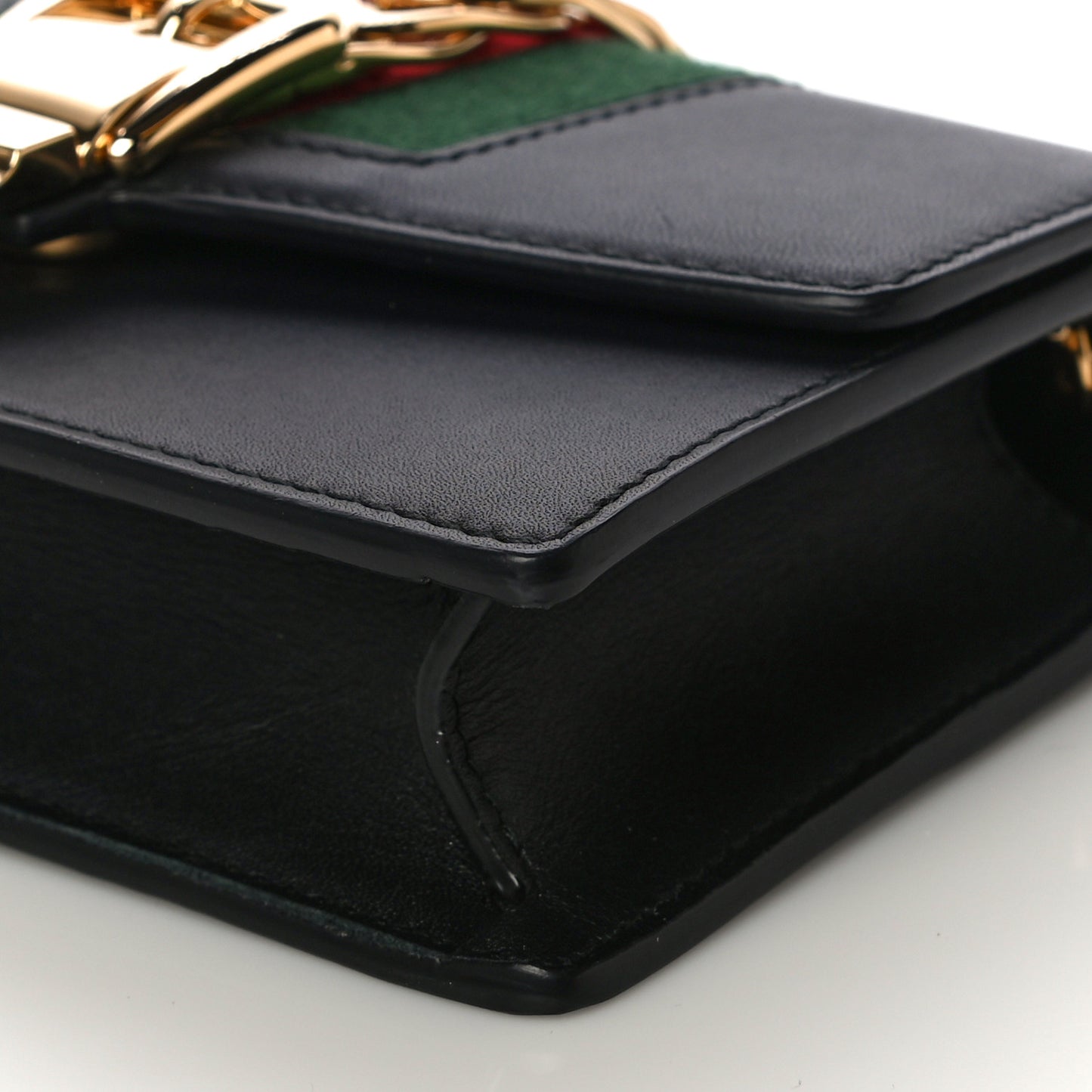 Calfskin Super Mini Sylvie Chain Shoulder Bag Black