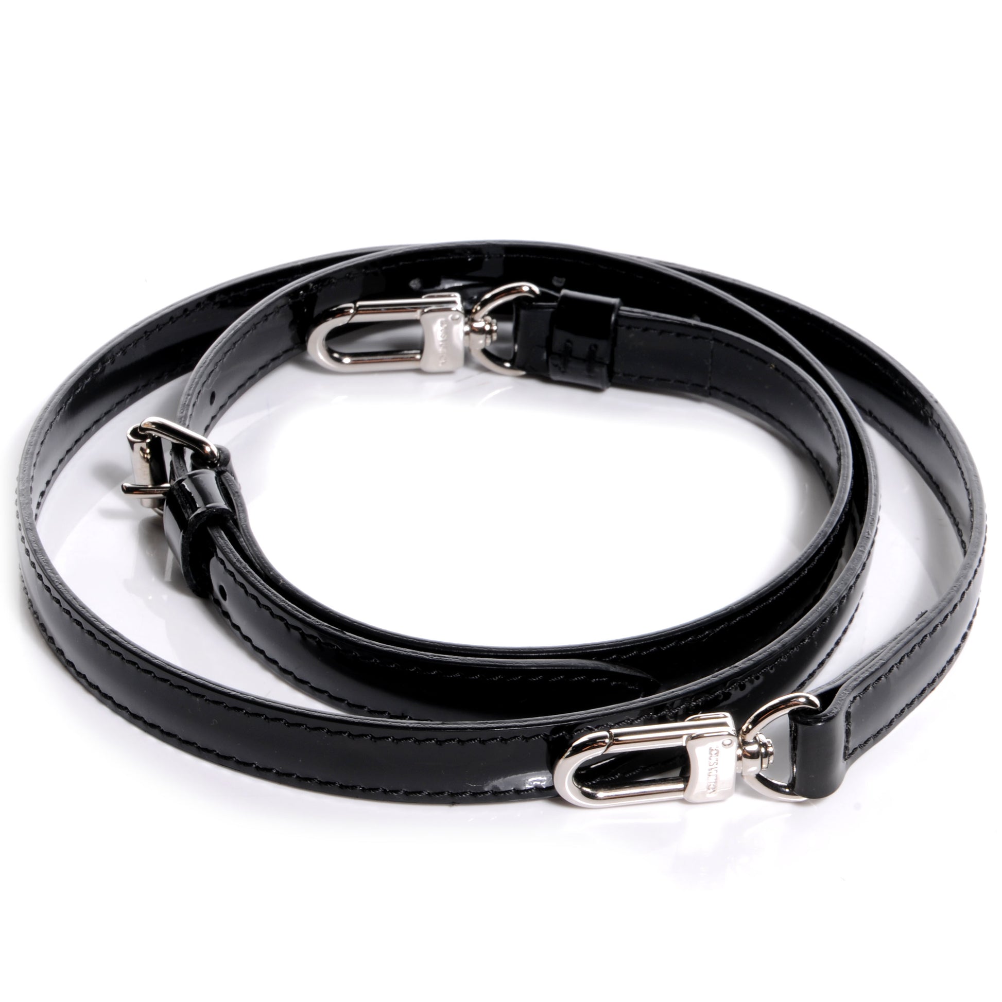 Louis Vuitton Patent 16mm Adjustable Shoulder Strap Black 1 of 6