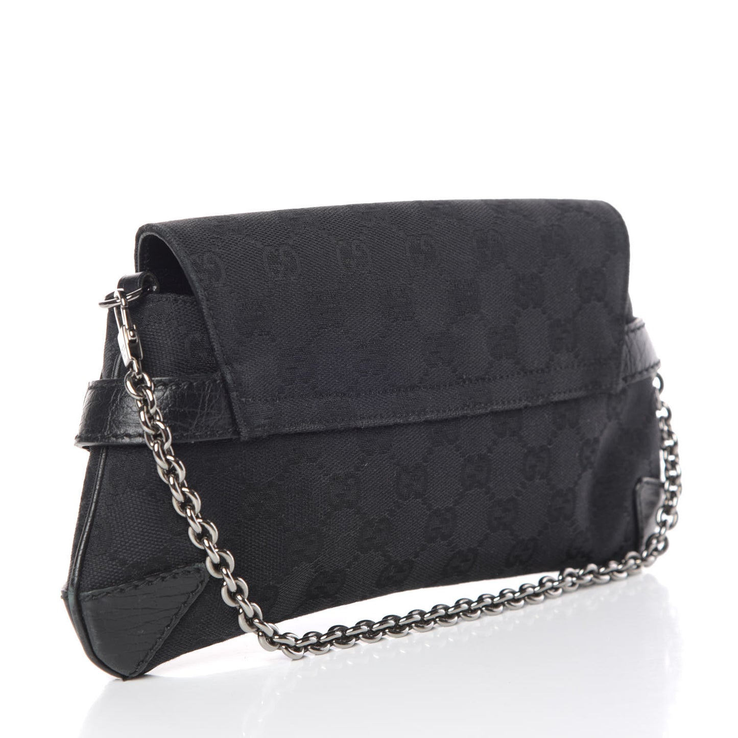 Monogram Horsebit Chain Clutch Black