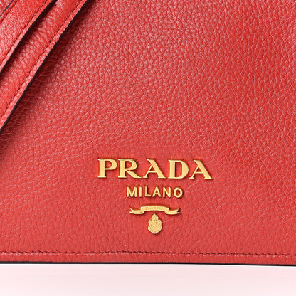 Prada Vitello Phenix Flap Crossbody Rosso 8 of 10