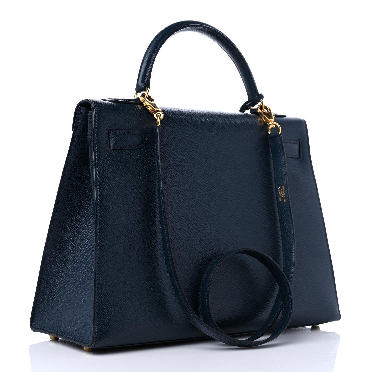 Hermes Courchevel Kelly Sellier 32 Bleu Indigo 3 of 16