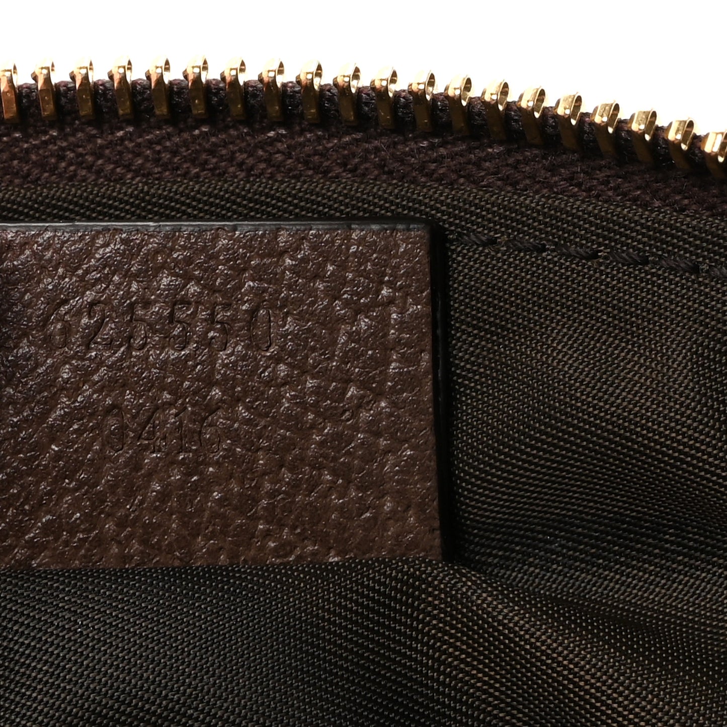 GG Supreme Monogram Textured Calfskin Web Medium Ophidia Cosmetic Case Beige Ebony New Acero