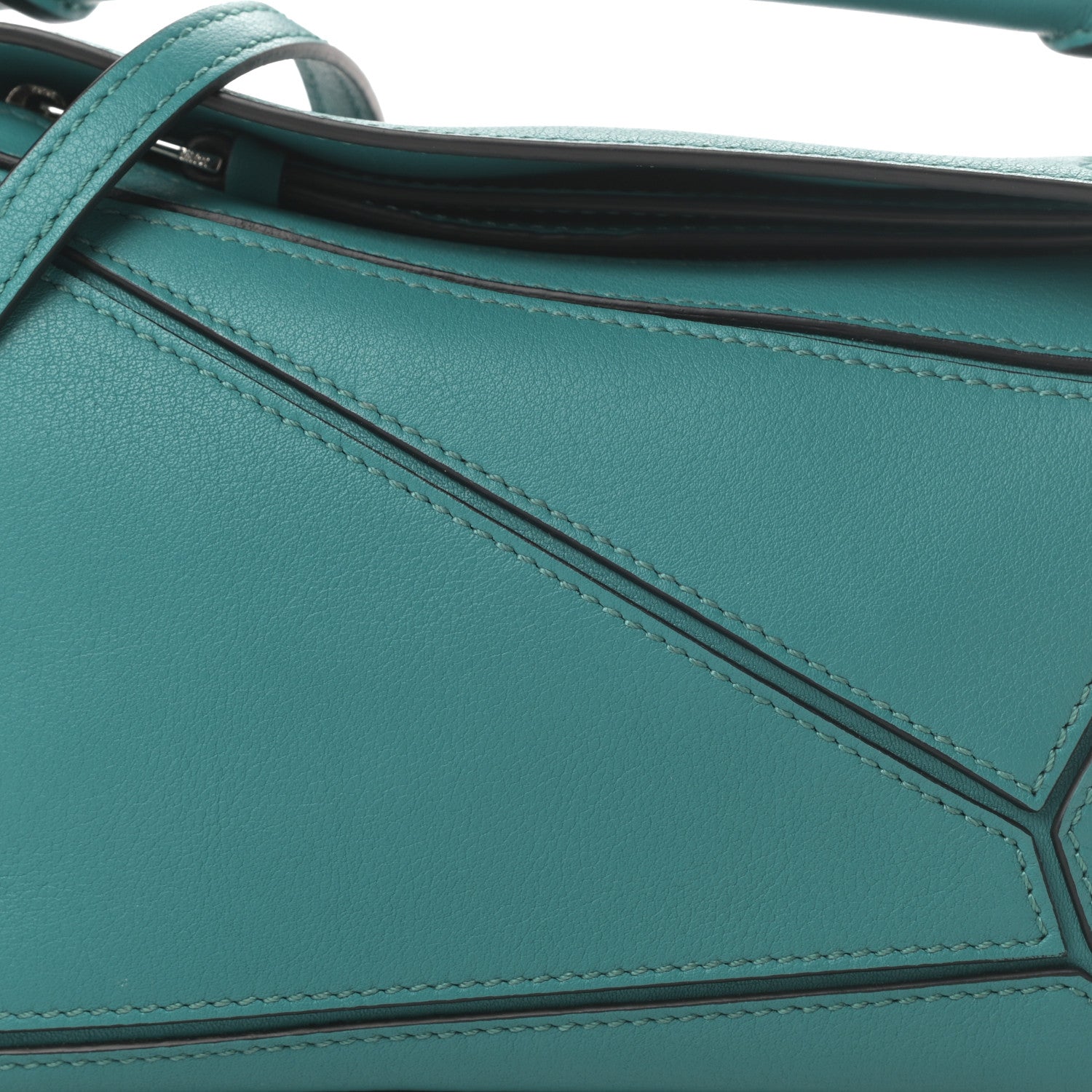 Loewe Calfskin Mini Puzzle Bag Emerald Green 8 of 11