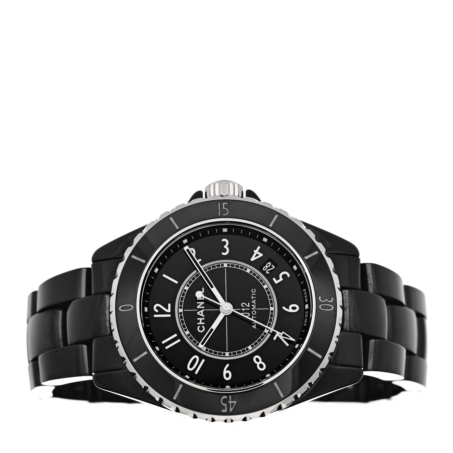 Chanel Stainless Steel Ceramic 38mm J12 Automatic Watch Black 2 of 5