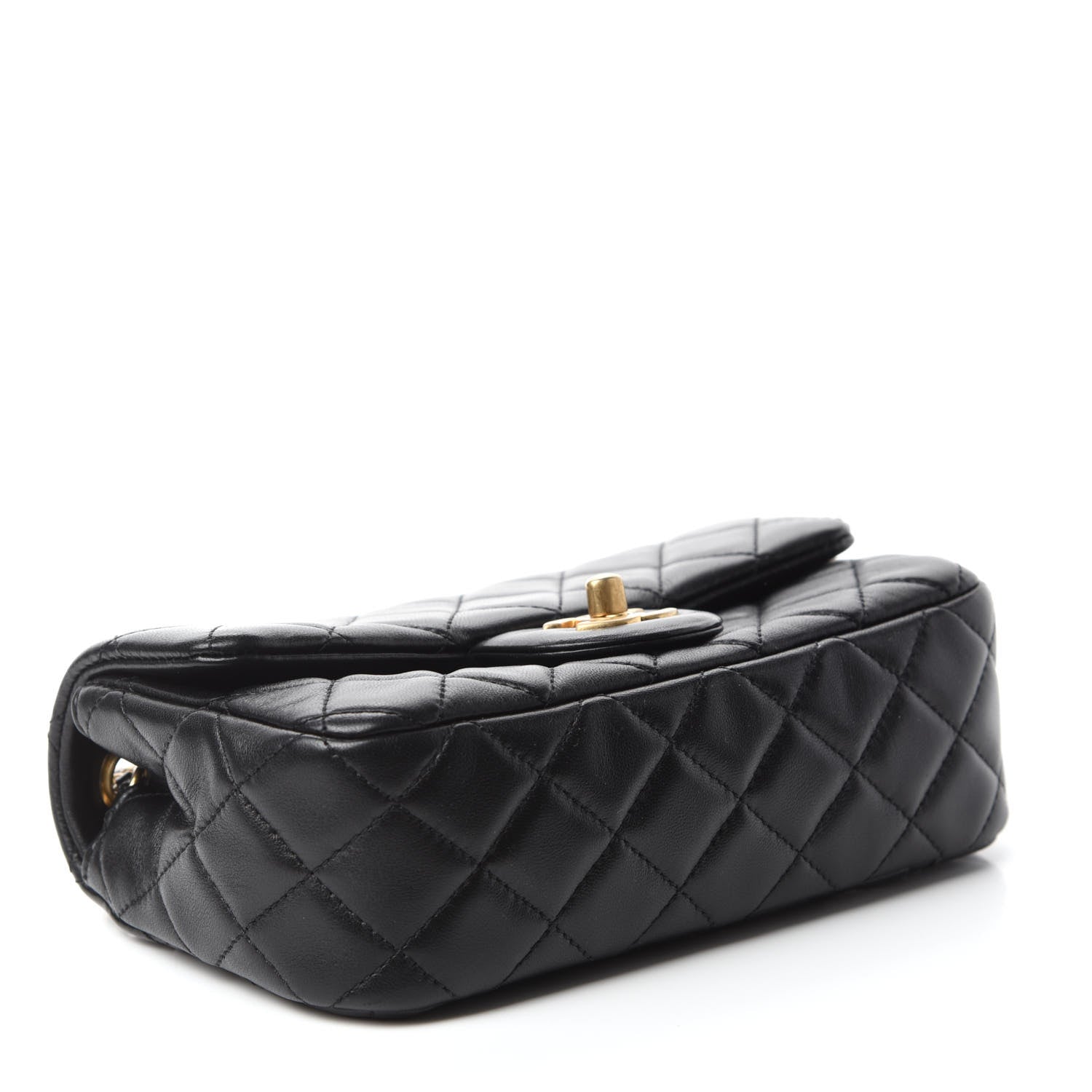Chanel Lambskin Quilted Mini Rectangular Pearl Crush Flap Black 4 of 11