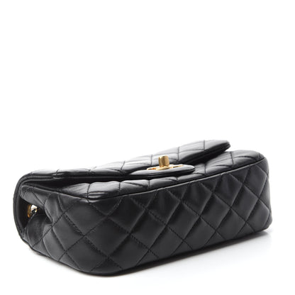 Chanel Lambskin Quilted Mini Rectangular Pearl Crush Flap Black 4 of 11