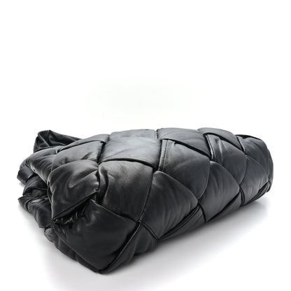 Bottega Veneta Nappa Intrecciato Maxi Padded Lock Large Shoulder Bag Black 4 of 8