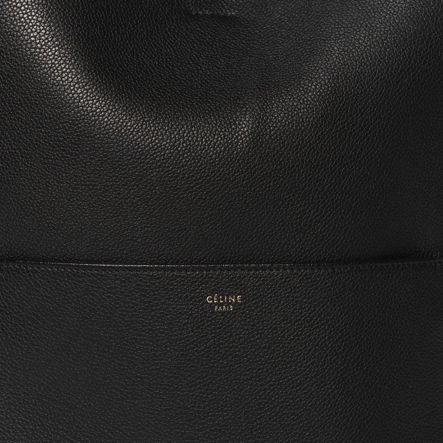 Soft Grained Calfskin Sangle Bucket Bag Black