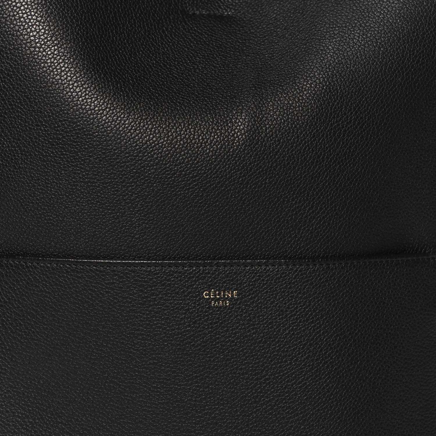 Celine Soft Grained Calfskin Sangle Bucket Bag Black 7 of 11