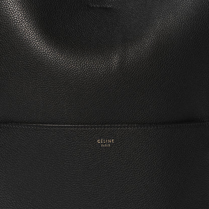 Celine Soft Grained Calfskin Sangle Bucket Bag Black 7 of 11