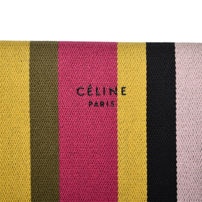 Celine Textile Striped Medium Belt Cabas Phantom Multicolor 6 of 12