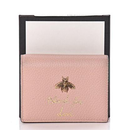 Gucci Cellarius Calfskin Blind for Love Animalier Card Case Perfect Pink 12 of 12