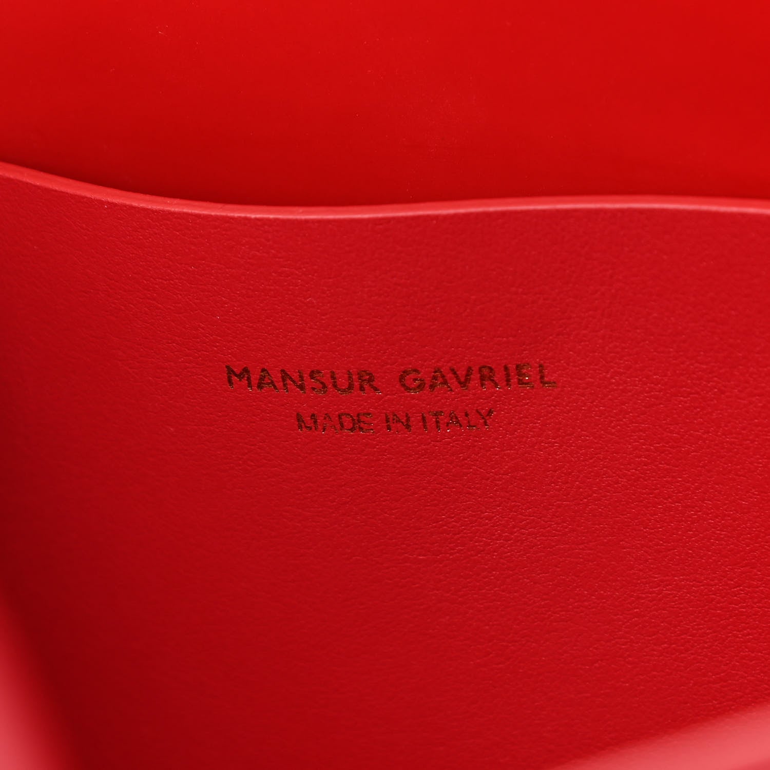 Mansur Gavriel Calfskin Logo Mini North South Tote Flamma 6 of 9