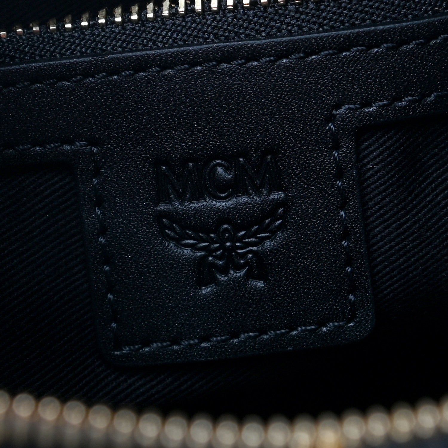 MCM Gradation Visetos Zip Pouch Black Gold 6 of 7