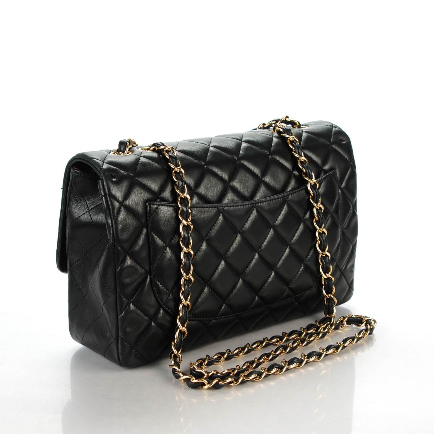 Chanel Lambskin Quilted Jumbo Single Flap Black 3 of 8