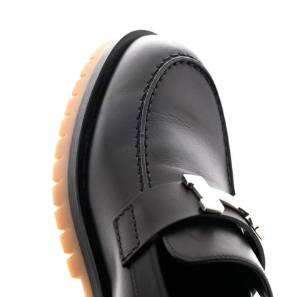 Hermes Calfskin Womens Faubourg Loafers 35 Black 11 of 12