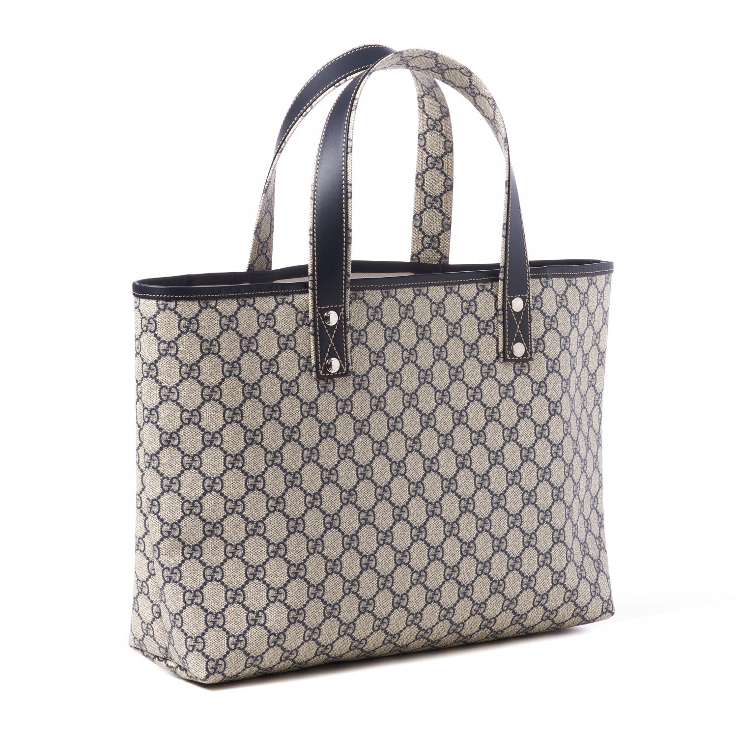Gucci GG Plus Monogram Medium Signature Web Loop Tote Navy 2 of 7