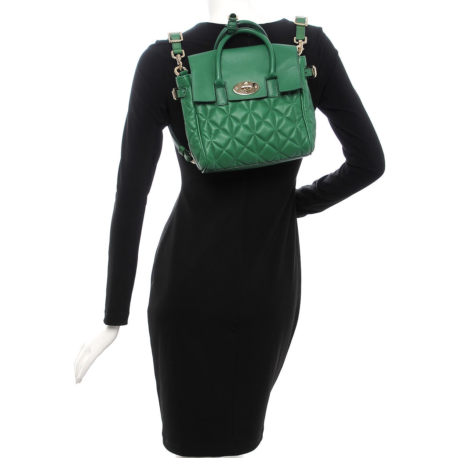 Mulberry Nappa Quilted Mini Cara Delevingne Convertible Bag Delevigne Green 2 of 10