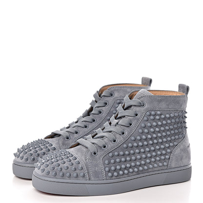 Christian Louboutin Veau Velours Mens Louis Spikes Flat Sneakers 39 Squale 3 of 9