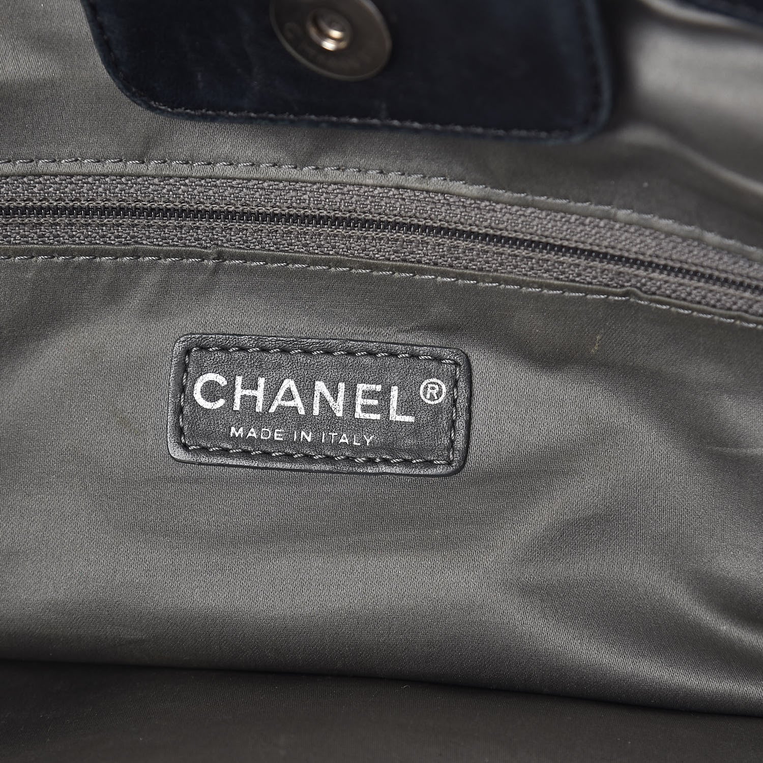 Chanel Lambskin Square Stitched Lax Shopping Tote Black 6 of 14