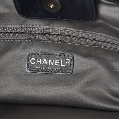 Chanel Lambskin Square Stitched Lax Shopping Tote Black 6 of 14