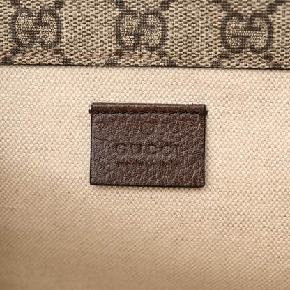 Gucci GG Supreme Monogram Web Small Neo Vintage Double Flap Messenger Bag Beige New Acero 6 of 12