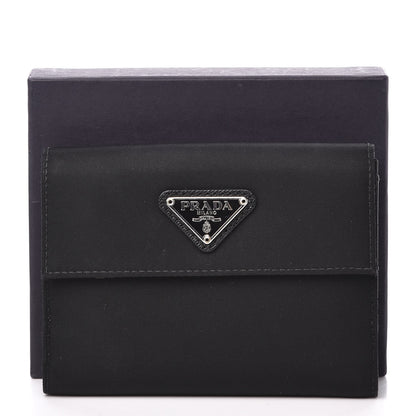 Prada Tessuto Nylon French Wallet Black 10 of 10