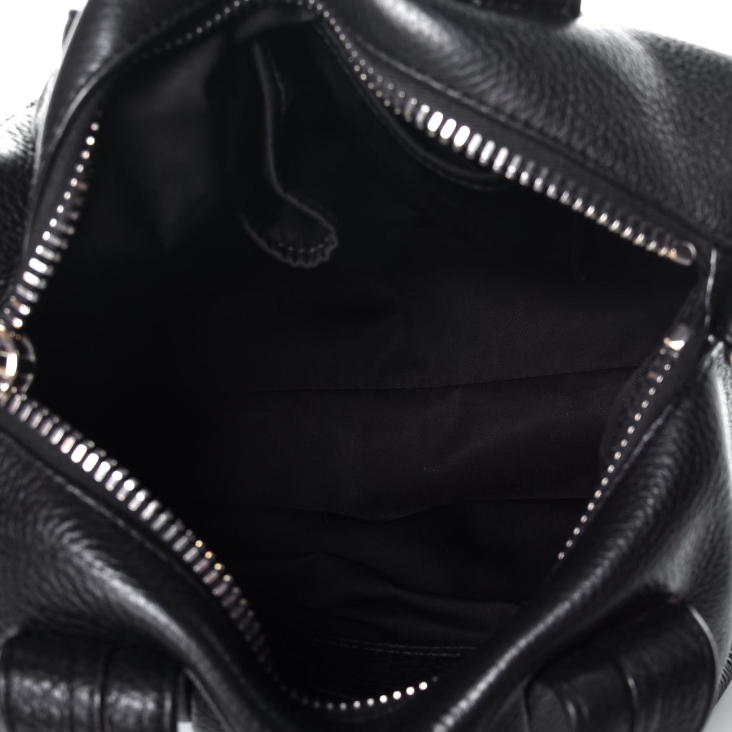 Pebbled Lambskin Rocco Black Pale Gold Hardware