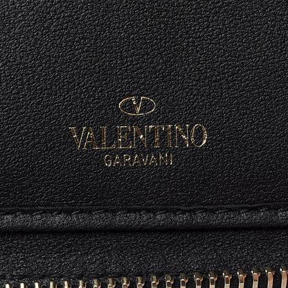 Valentino Garavani Calfskin Rockstud Travel Wallet Black 6 of 8