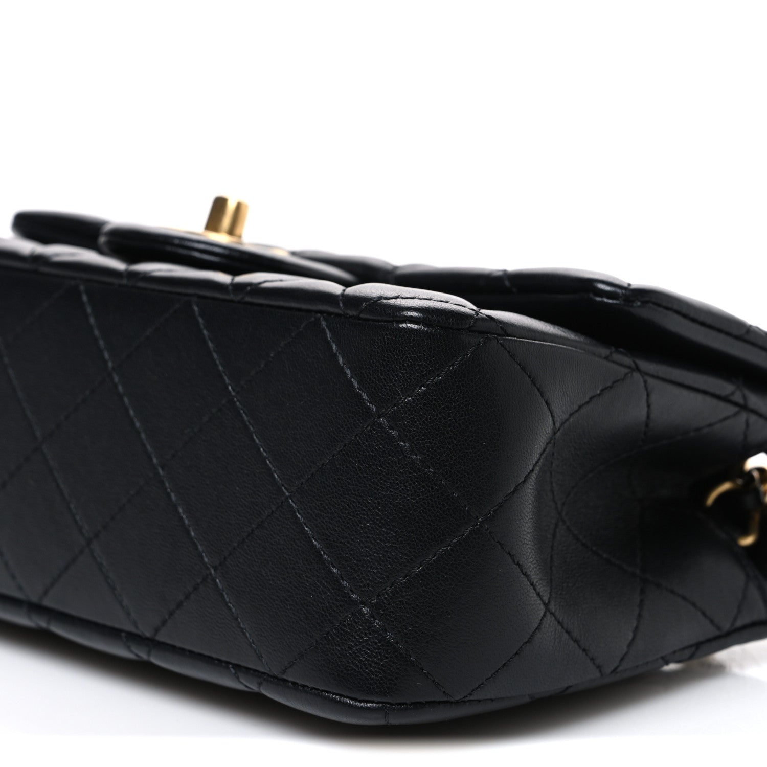Chanel Lambskin Quilted Mini Rectangular Pearl Crush Flap Black 10 of 12