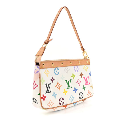 Louis Vuitton Monogram Multicolor Pochette Accessories White 3 of 15