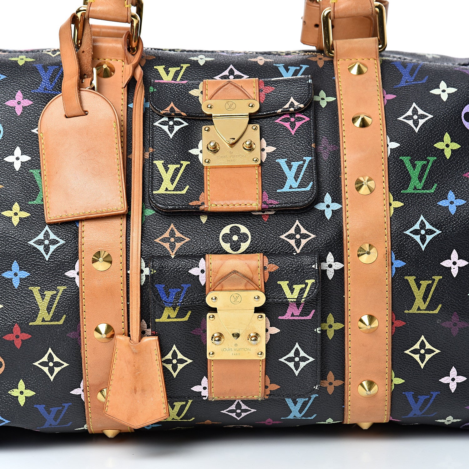 Louis Vuitton Monogram Multicolor Keepall 45 Black 6 of 27