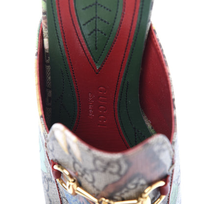 Gucci GG Supreme Monogram Tian Womens Princetown Slippers 40.5 Beige Ebony Multicolor 6 of 8