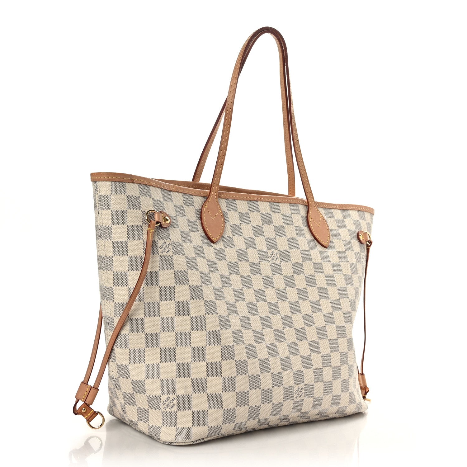 Louis Vuitton Damier Azur Neo Neverfull MM Rose Ballerine 3 of 9