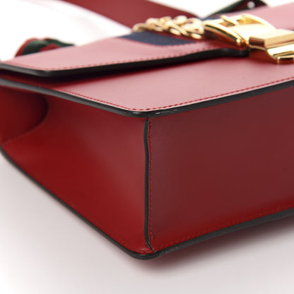 Gucci Calfskin Small Sylvie Shoulder Bag Hibiscus Red 6 of 10