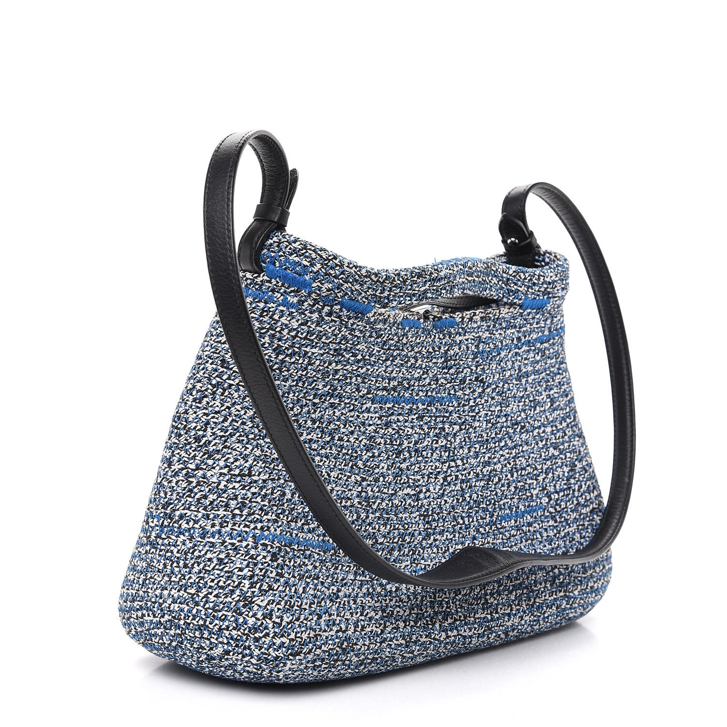 Tweed Toggle Convertible Tote Bleu